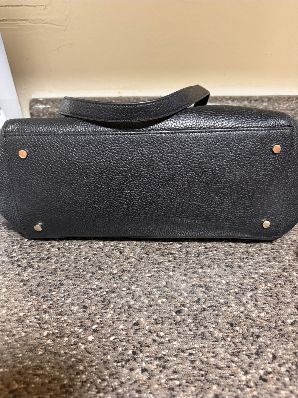 kate spade Black Embossed Logo Leather Tote like new - Picture 8 of 8
